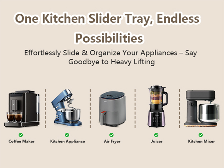 Bamboo coffee machine mobile tray, 360° rotating kitchen appliance, silent sliding base, cabinet storage rack(Image6) Bamboo coffee machine mobile tray, 360° rotating kitchen appliance, silent sliding base, cabinet storage rack(Image6)