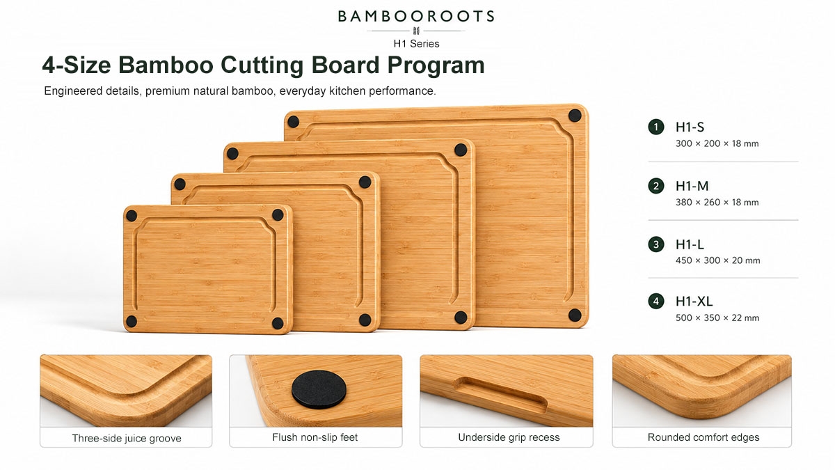 H1 clean prep bamboo cutting board(Image2) H1 clean prep bamboo cutting board(Image2)