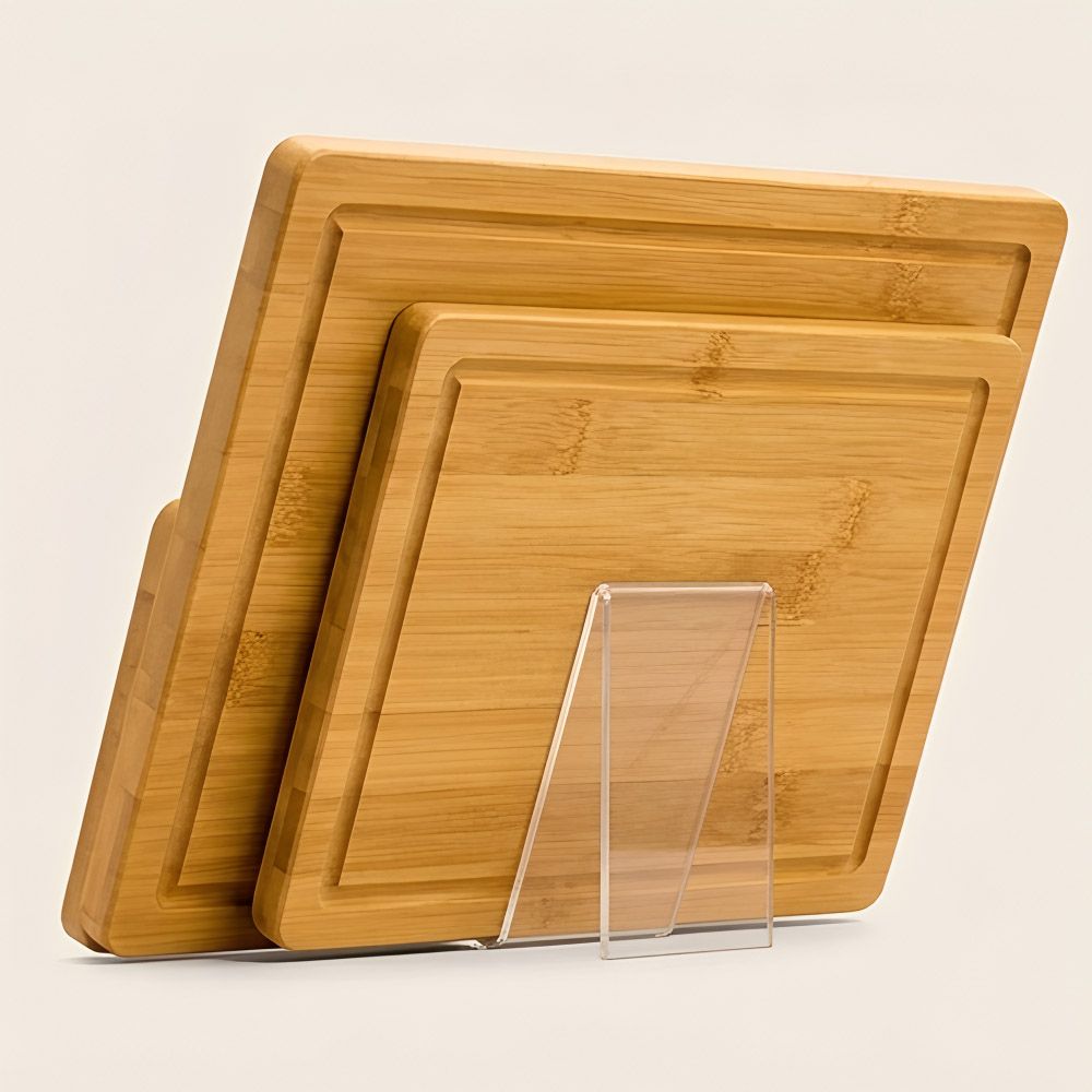 Herringbone Bamboo Cutting Board Set