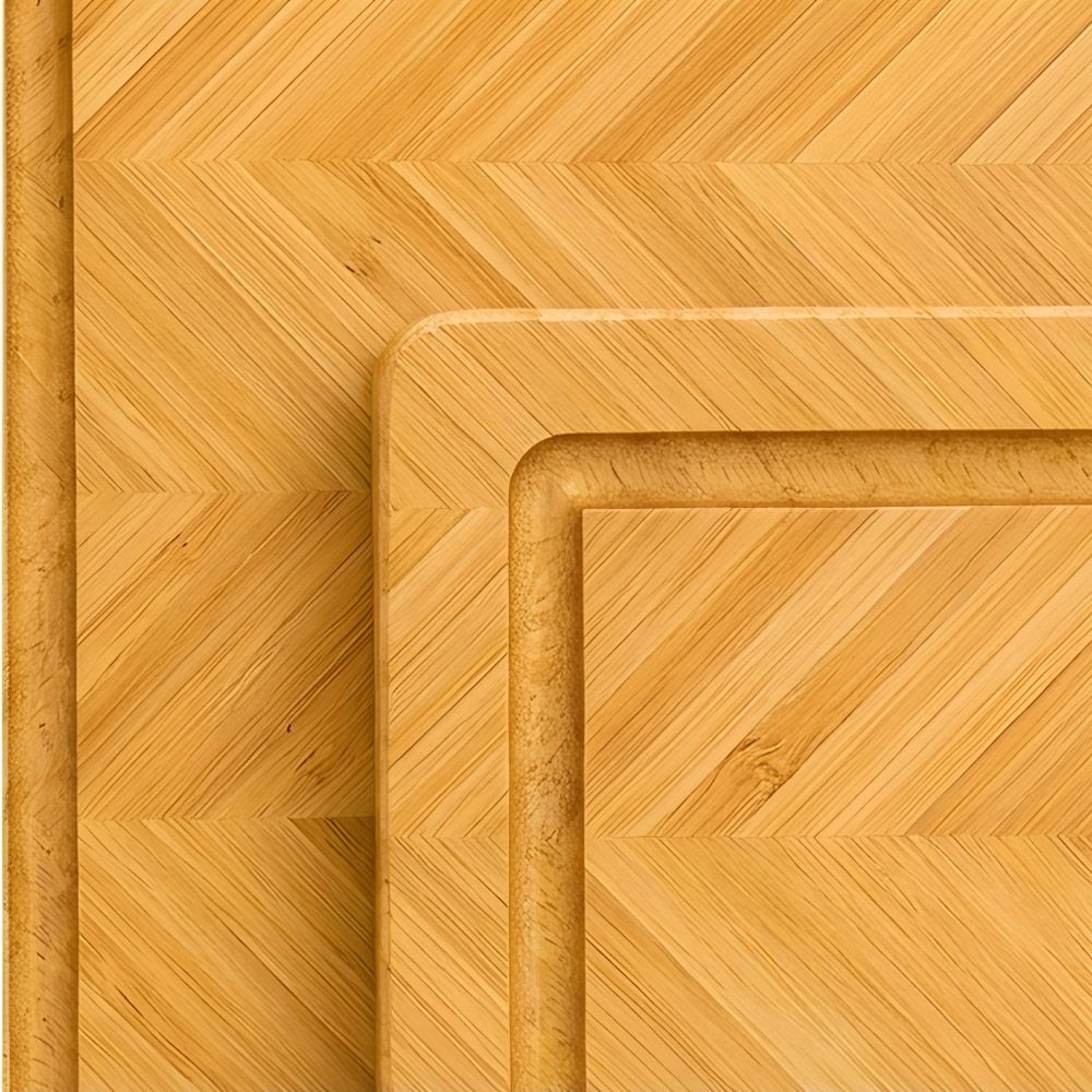 Herringbone Bamboo Cutting Board Set