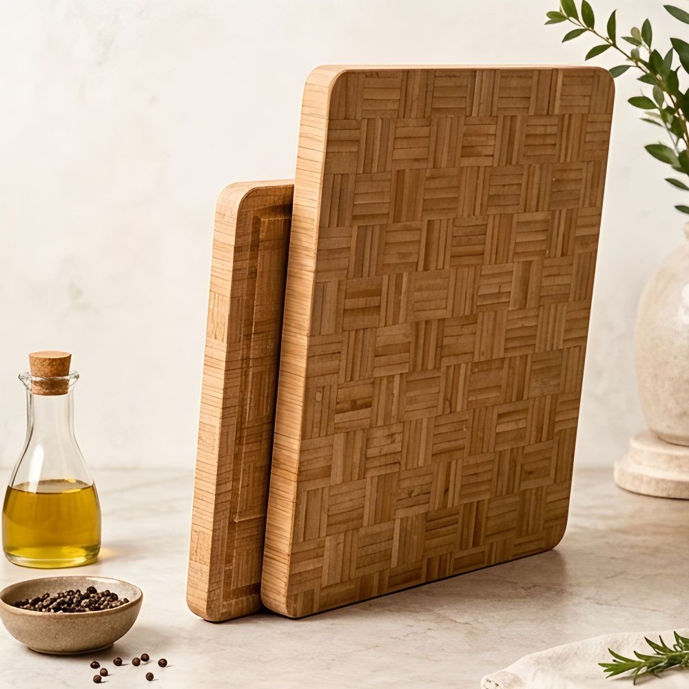 Crystal Mosaic Bamboo Cutting Board Set