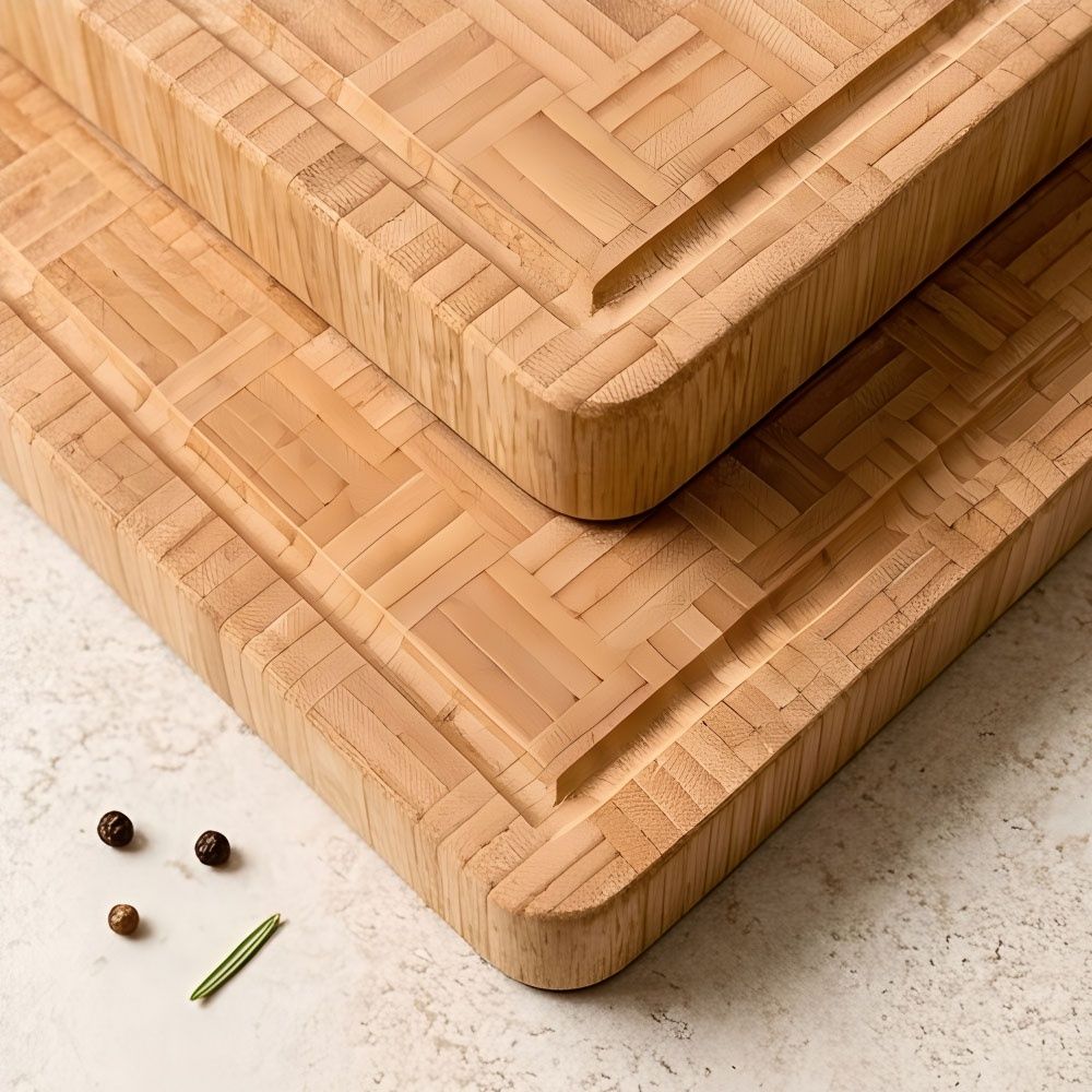 Crystal Mosaic Bamboo Cutting Board Set