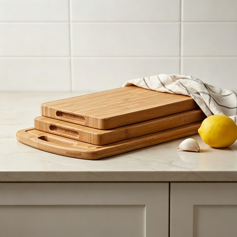 Rounded handle groove cutting board set(Image3) Rounded handle groove cutting board set(Image3)
