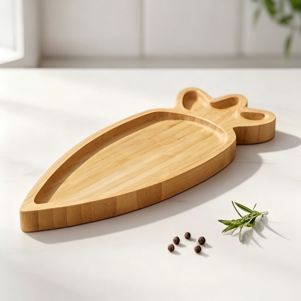Carrot-shaped tray