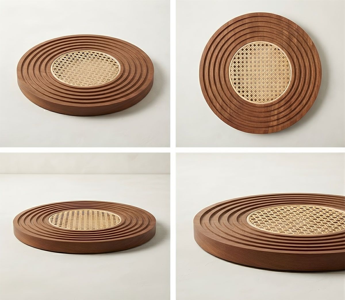 Vine woven round tray(Image1)