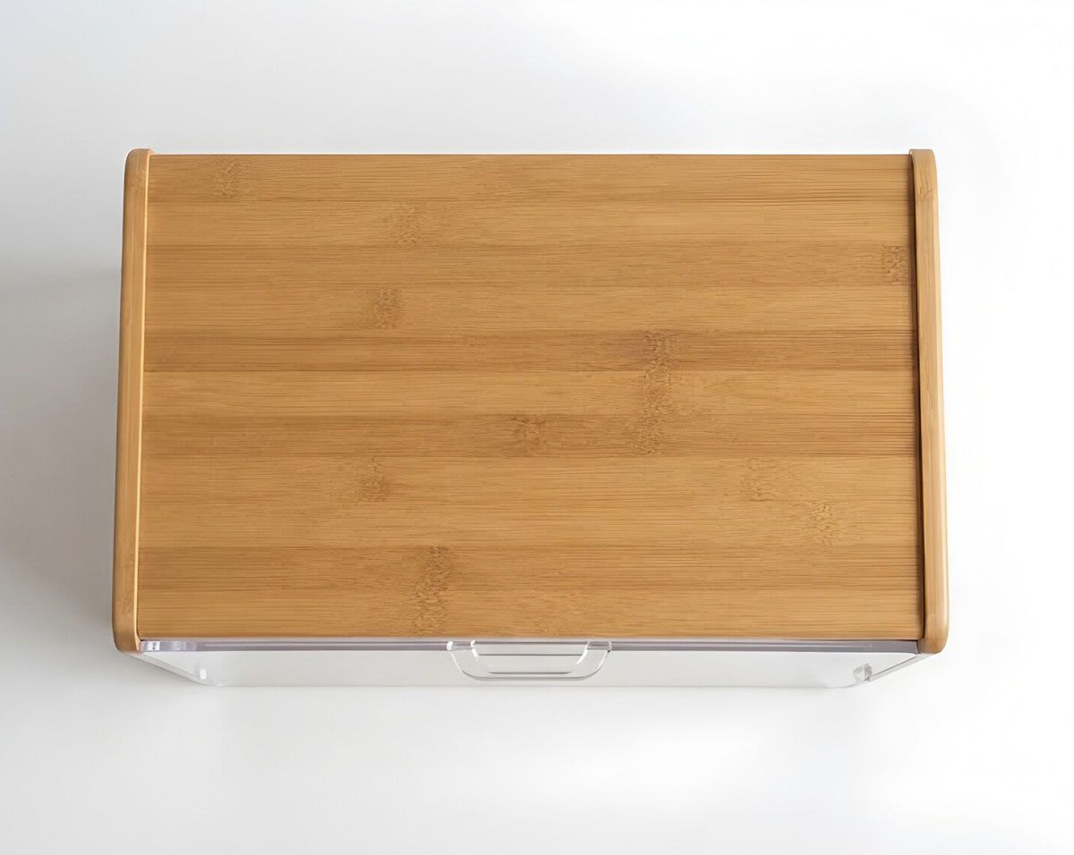 Acrylic bamboo baking bread box(Image4) Acrylic bamboo baking bread box(Image4)