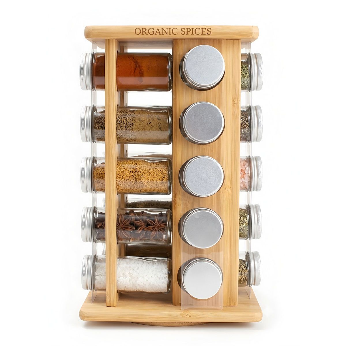 Rotating bamboo seasoning rack(Image4) Rotating bamboo seasoning rack(Image4)