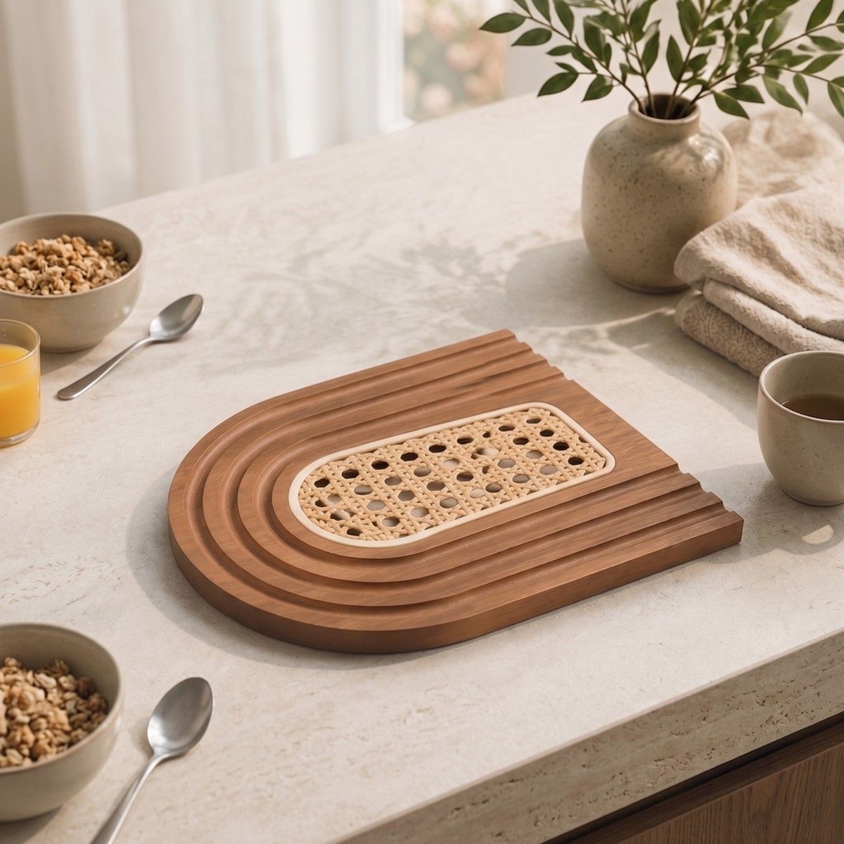 Vine woven bamboo design tray(Image4) Vine woven bamboo design tray(Image4)