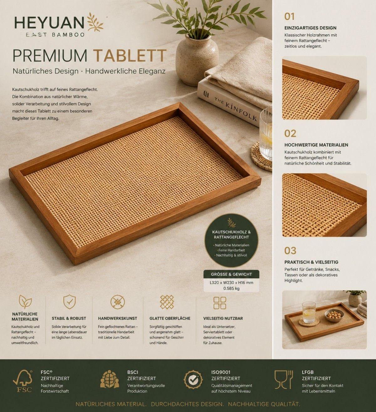 Natural rattan frame tray(Image5) Natural rattan frame tray(Image5)