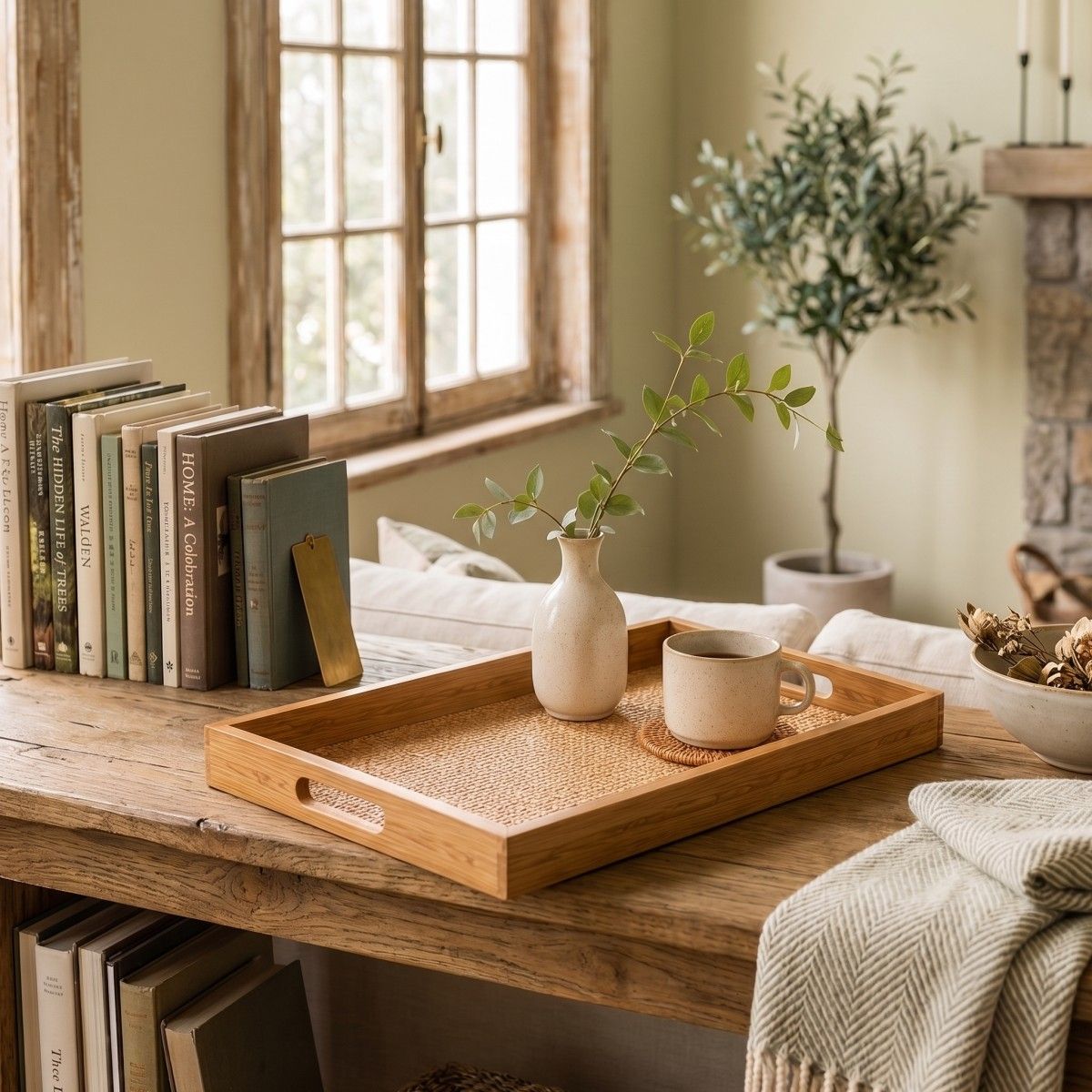 Bamboo and Vine Service Tray
