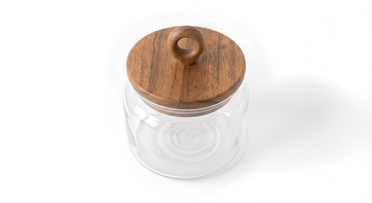 Versiegeltes Glas aus Akazienholz(Figur1)