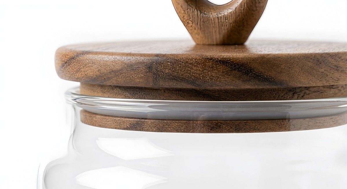 Versiegeltes Glas aus Akazienholz(Figur3)