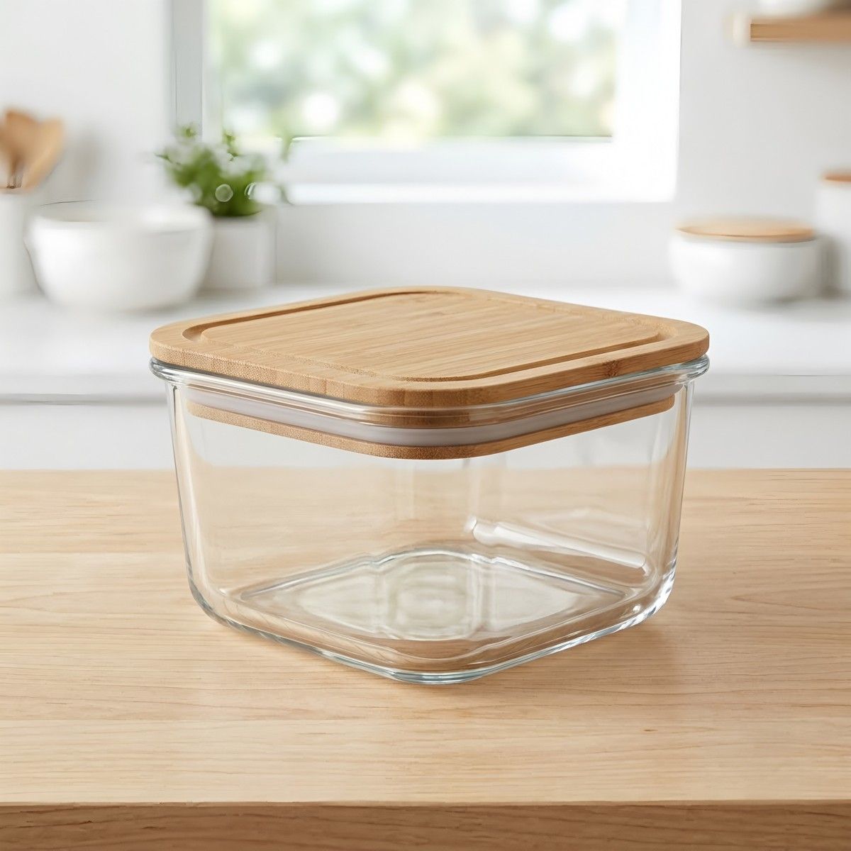 Bamboo covered glass preservation box