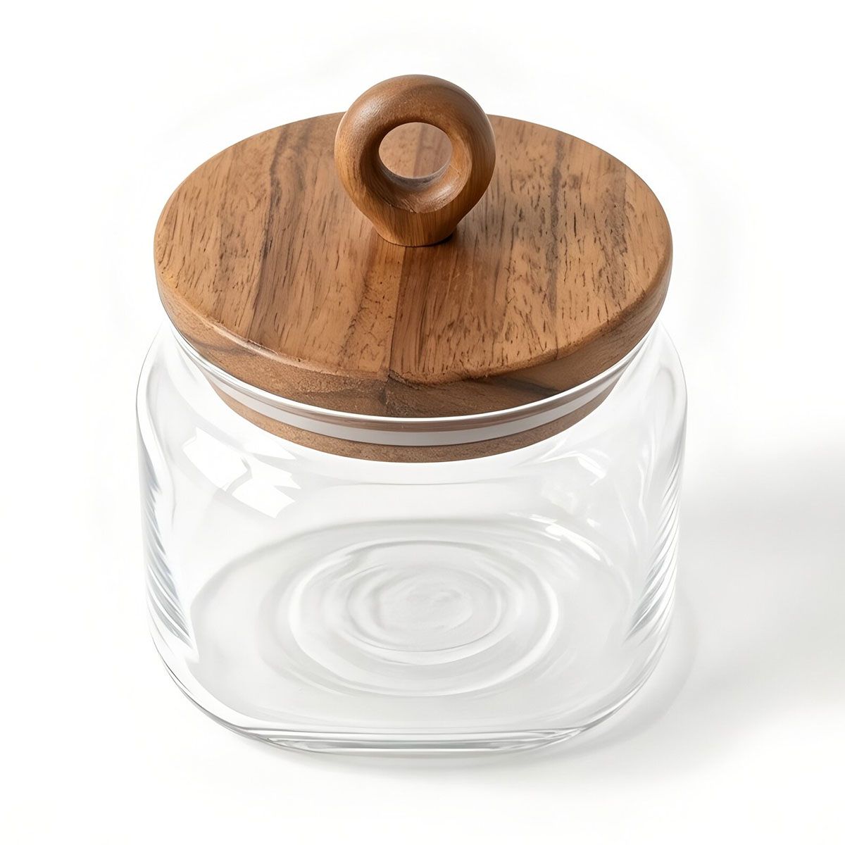 Acacia wood sealed jar