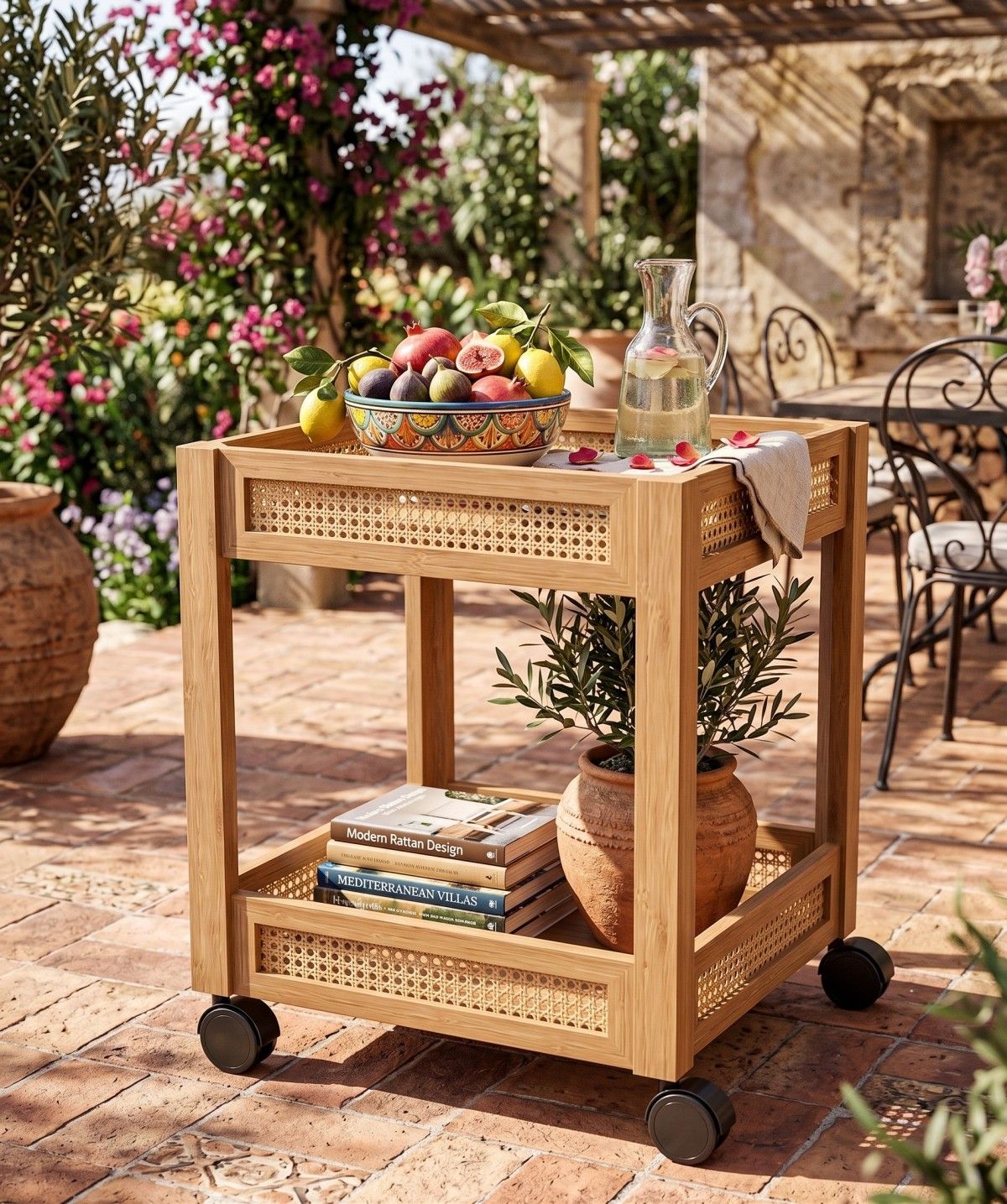 Handwagen aus Rattan(Figur6) Handwagen aus Rattan(Figur6)