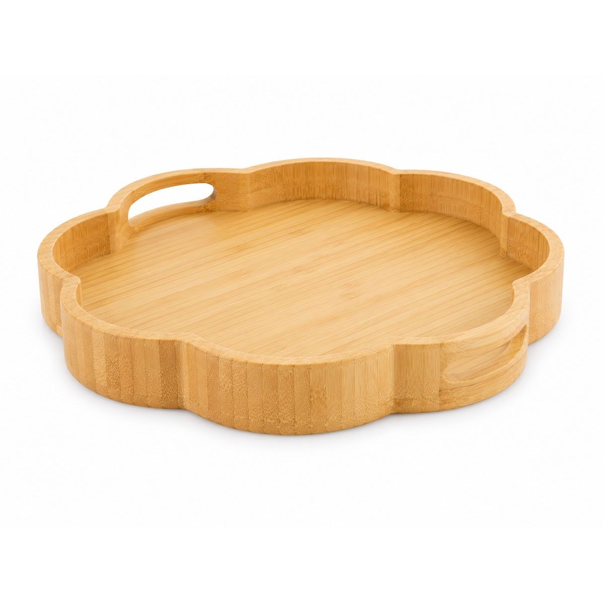 Flower shaped circular tray