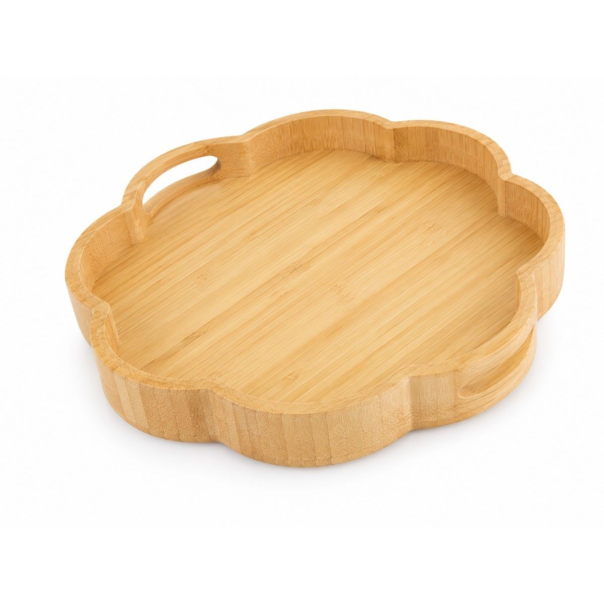 Flower shaped circular tray