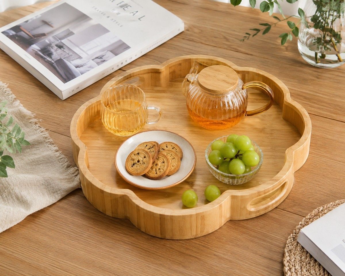 Flower shaped circular tray(Image3) Flower shaped circular tray(Image3)