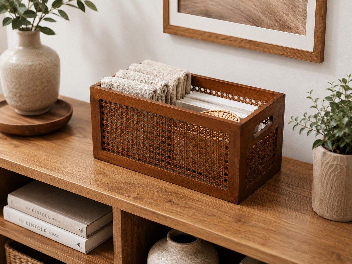 Gezhi Storage Box - Walnut Wood Color(Image3) Gezhi Storage Box - Walnut Wood Color(Image3)