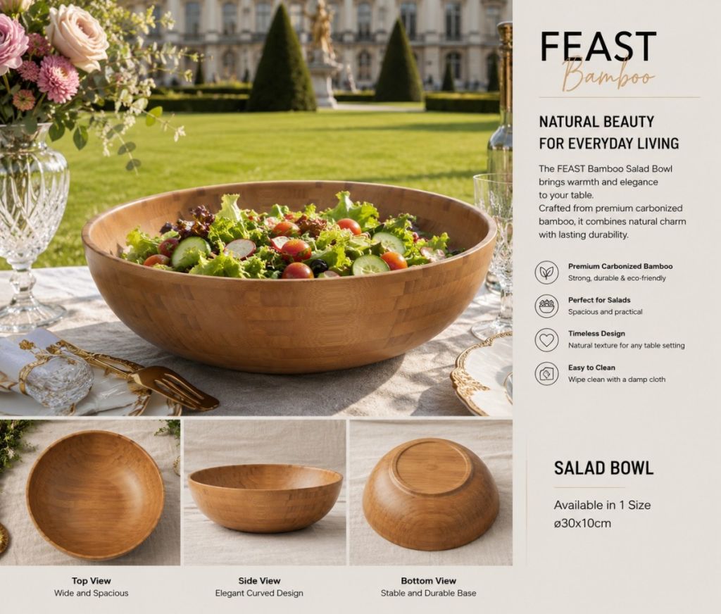 Bamboo Banquet · Large Salad Bowl(Image5) Bamboo Banquet · Large Salad Bowl(Image5)