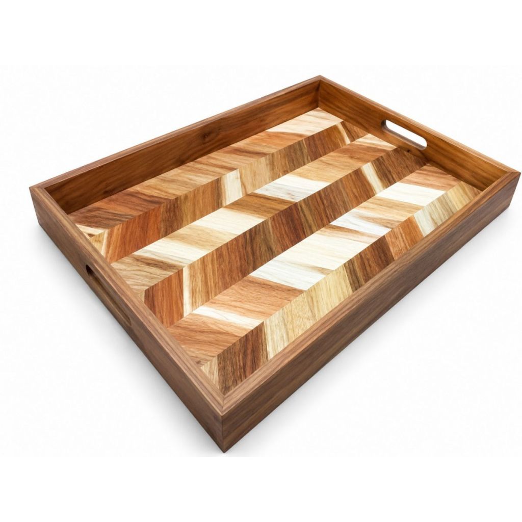 Acacia wood long tray