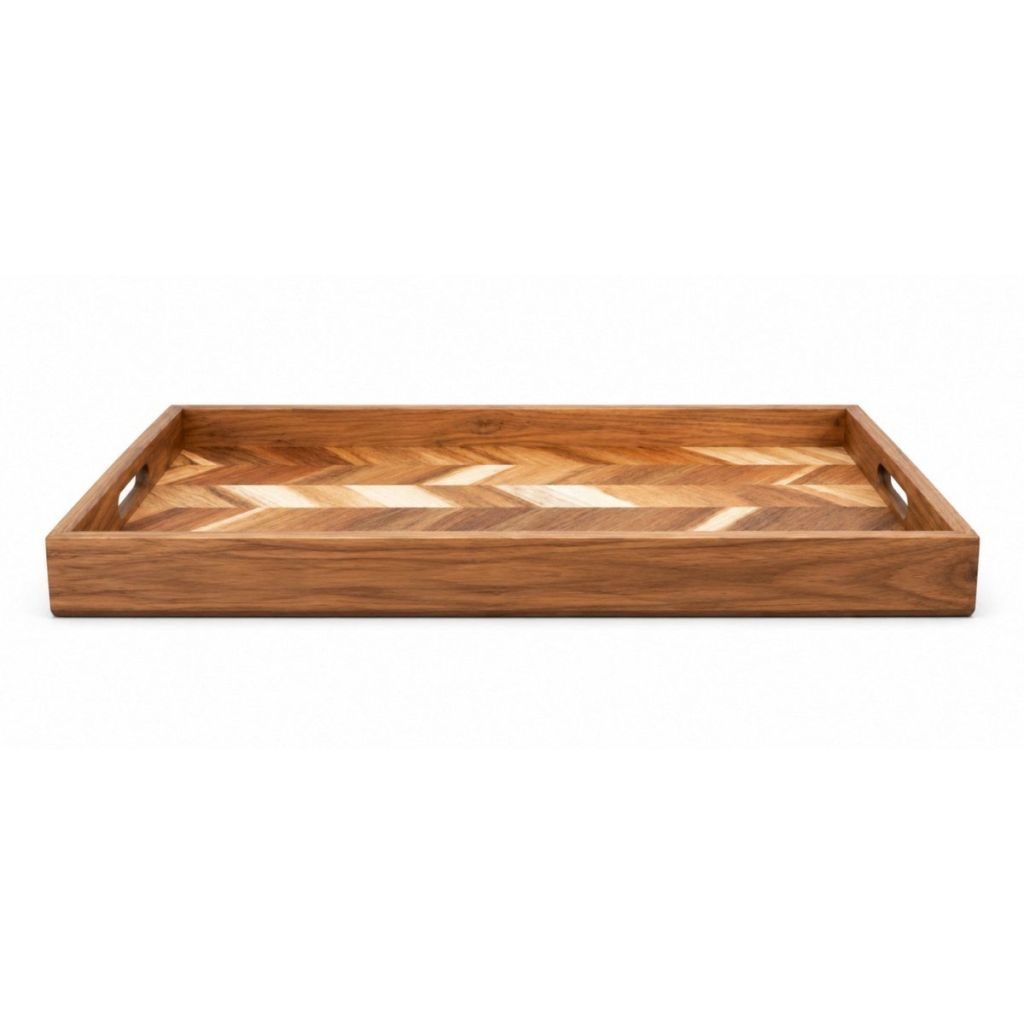 Acacia wood long tray