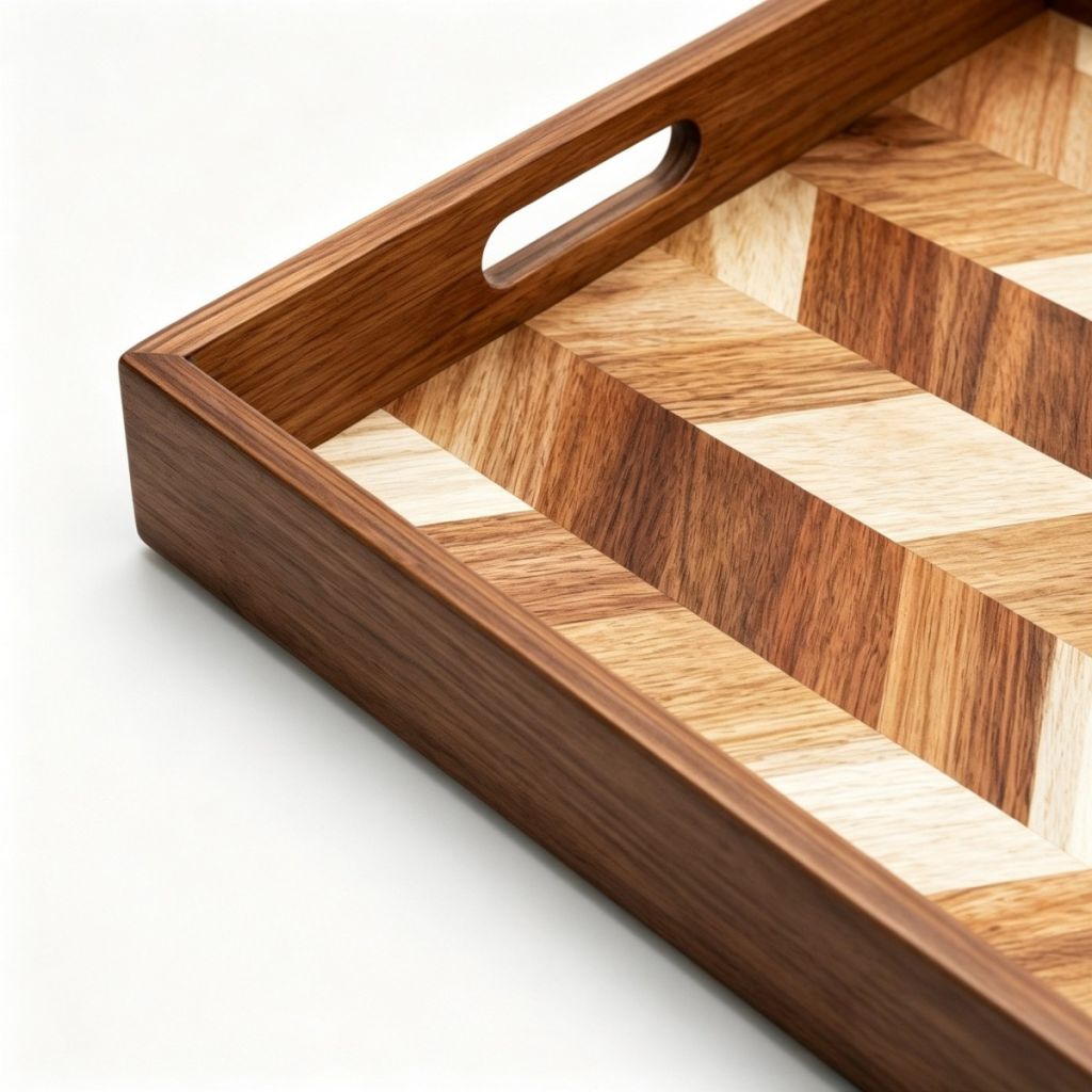 Acacia wood long tray