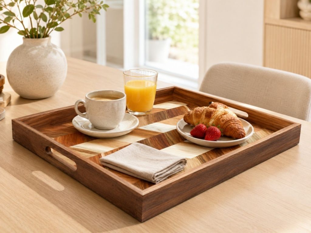 Acacia wood long tray(Image5)