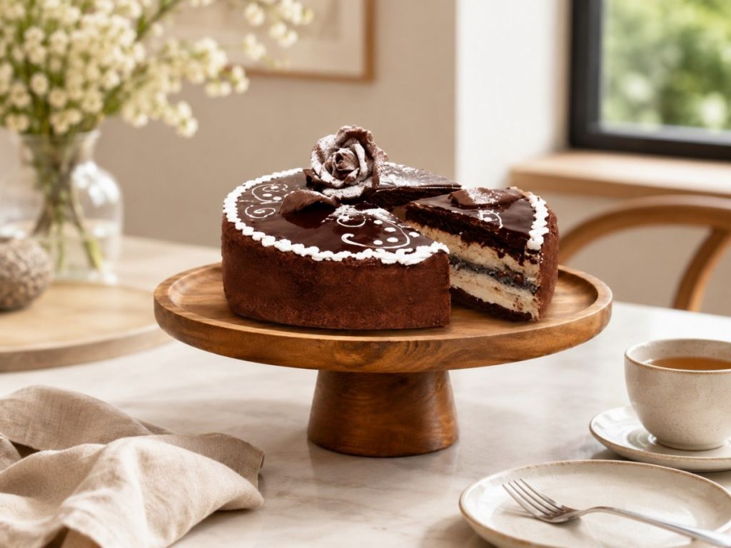 Acacia wood cake plate(Image2)