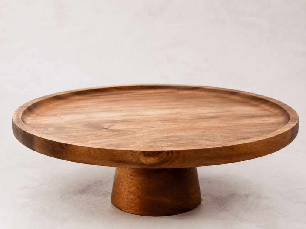 Acacia wood cake plate(Image4)