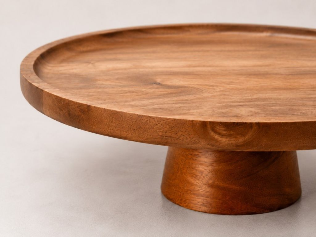 Acacia wood cake plate(Image5)
