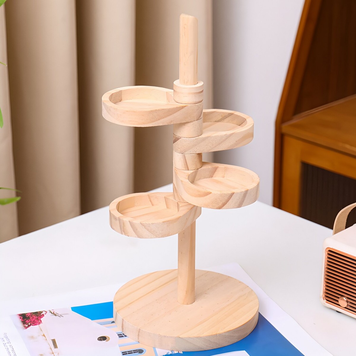 Rotating wooden storage rack(Image6) Rotating wooden storage rack(Image6)