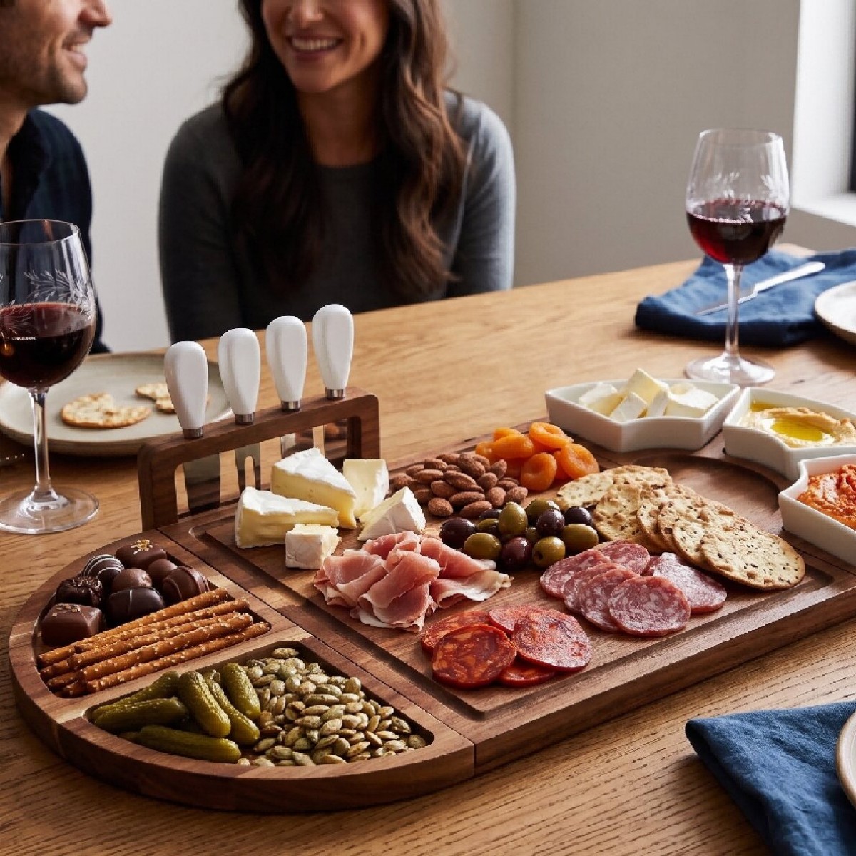 Multi-functional tray with knife and fork holders
