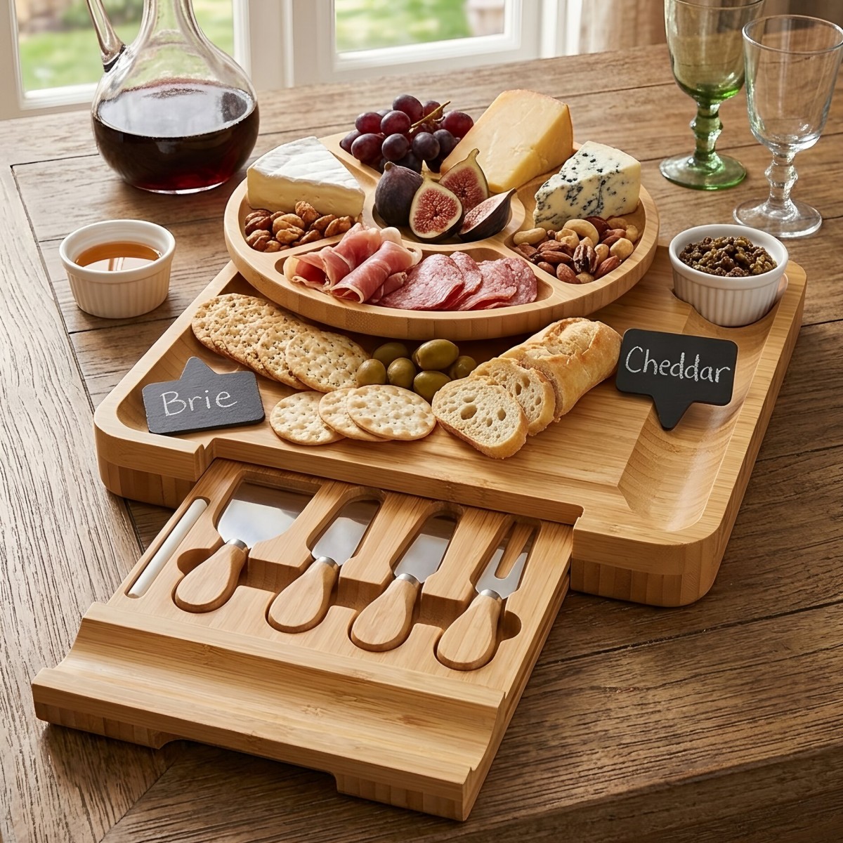 EO grade carbonized bamboo tray