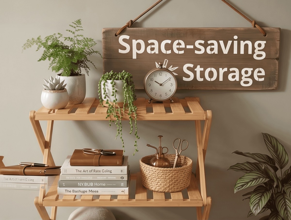 Foldable BambooStorage Rack(Image4) Foldable BambooStorage Rack(Image4)