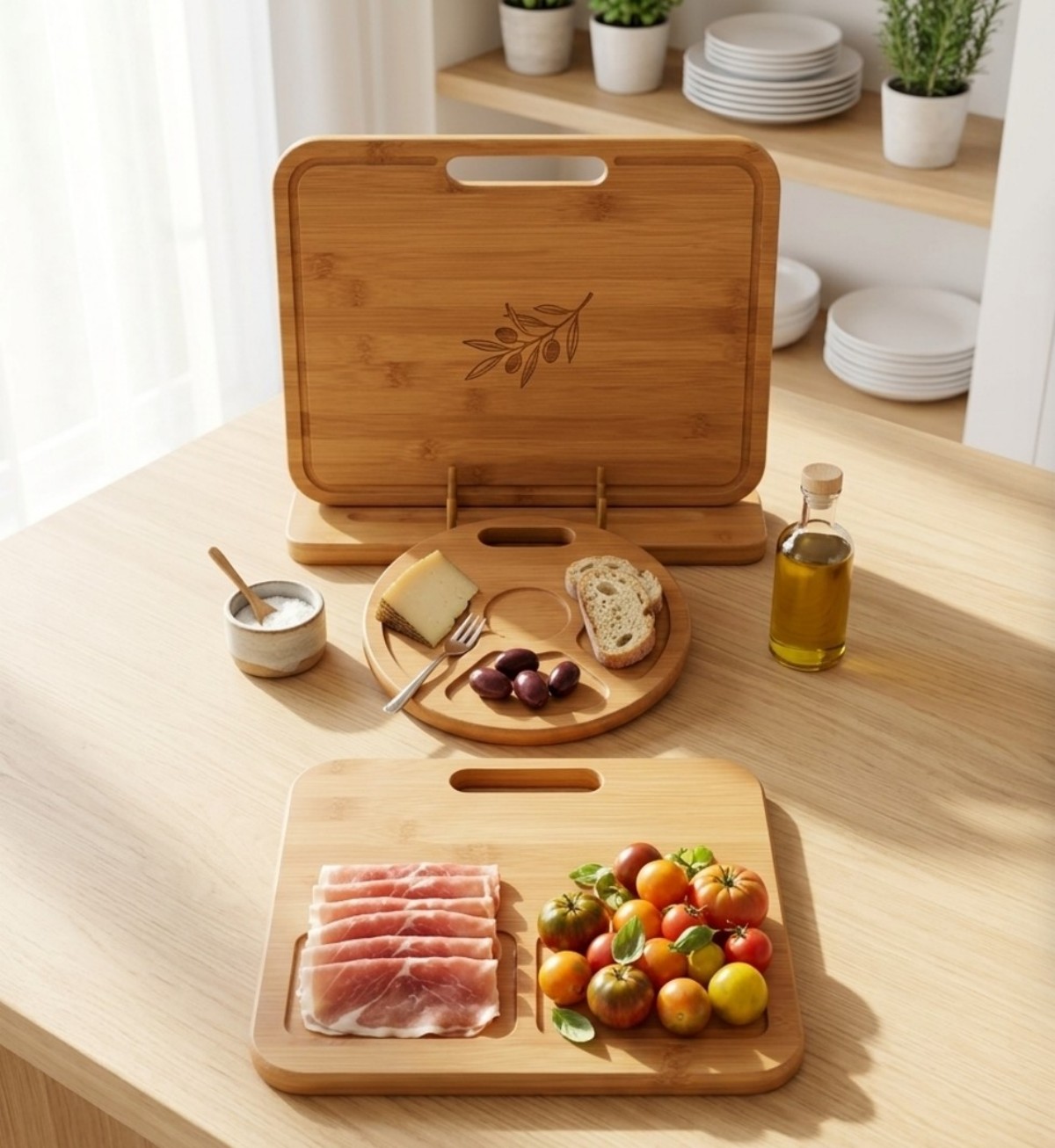 Carbonized bamboo cutting board three piece set(Image4) Carbonized bamboo cutting board three piece set(Image4)